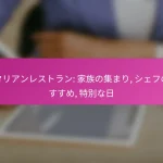 イタリアンレストラン: 家族の集まり, シェフのおすすめ, 特別な日