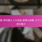 寿司屋: 寿司職人との会話, 新鮮な体験, カウンター席の魅力